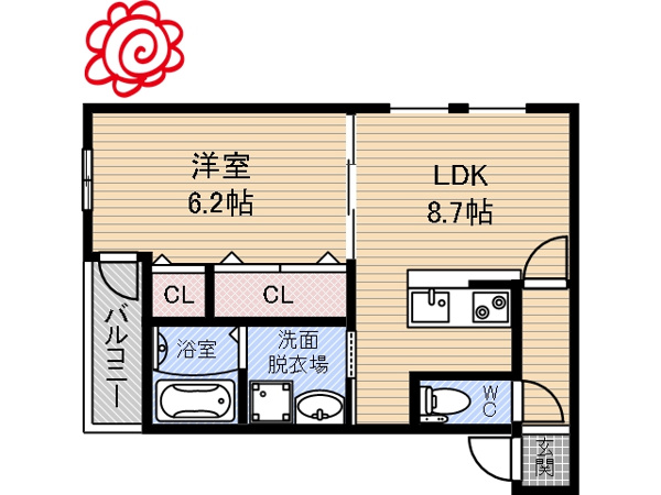 フジパレス鶴見Ⅹ番館 間取り
