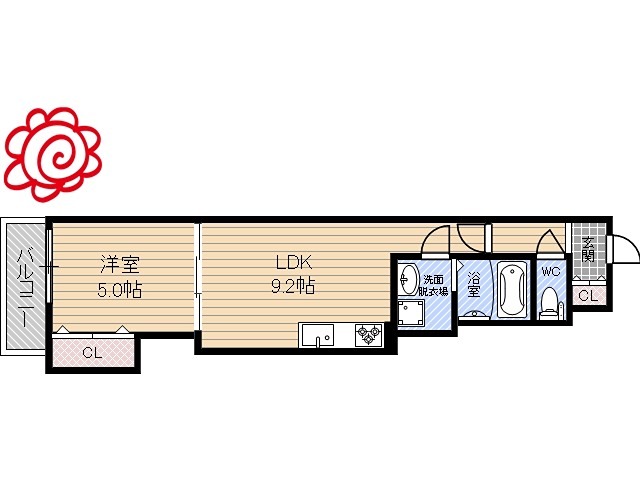 クリエオーレ中茶屋 間取り