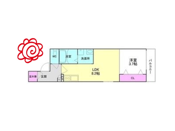 F asecia ディオーネ徳庵 間取り