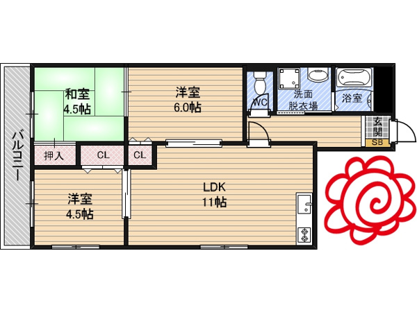 ファーティル諸口 間取り