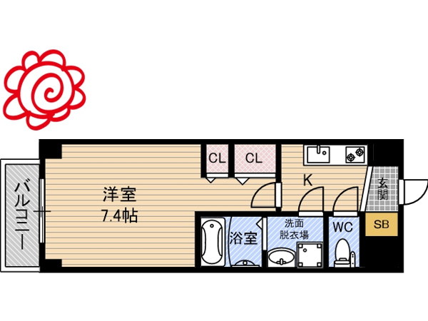 S-RESIDENCE高井田Central 間取り
