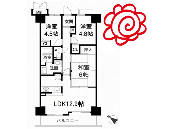 高井田アーバンコンフォート 間取り