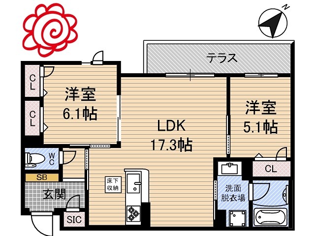 シャーメゾンエクロール 間取り