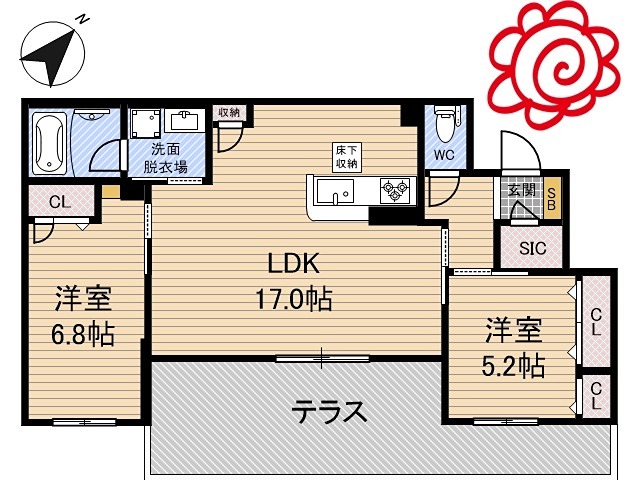 シャーメゾンエクロール 間取り
