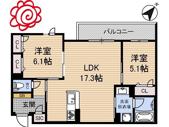 シャーメゾンエクロール 間取り