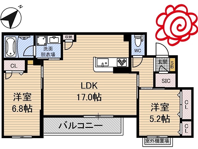シャーメゾンエクロール 間取り