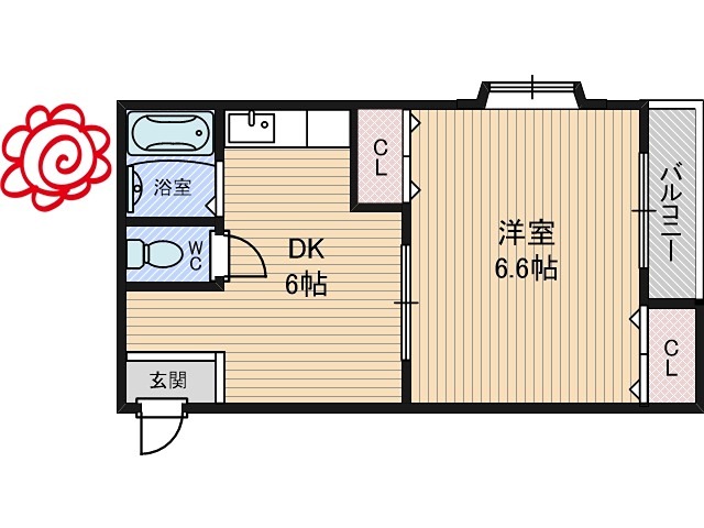 鶴見ベルダァー１番館 間取り