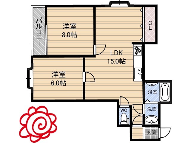 クイーンライフIMAZU 間取り