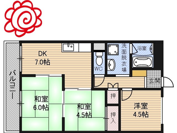 アーバン北田 間取り