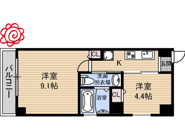 グランシアター高井田 間取り