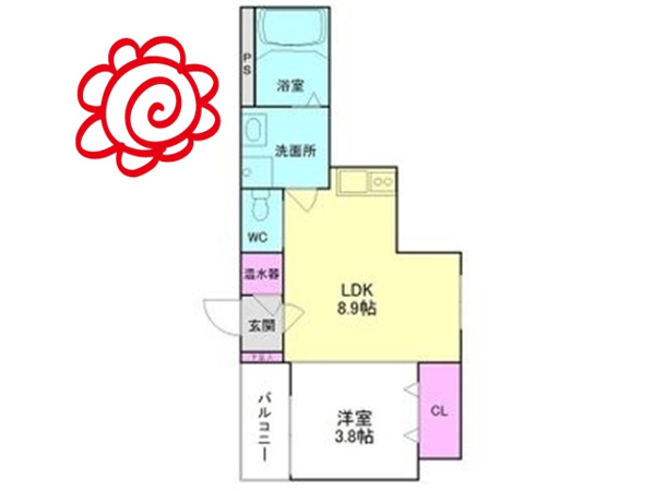 F asecia ディオーネ徳庵 間取り