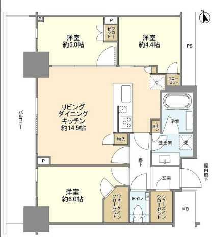 ドレッセタワー新綱島 間取り