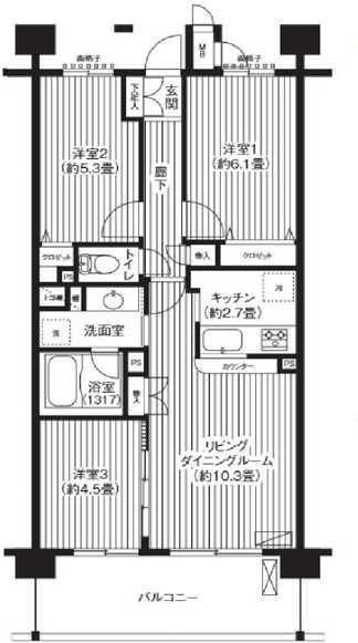 ピエス綱島 間取り