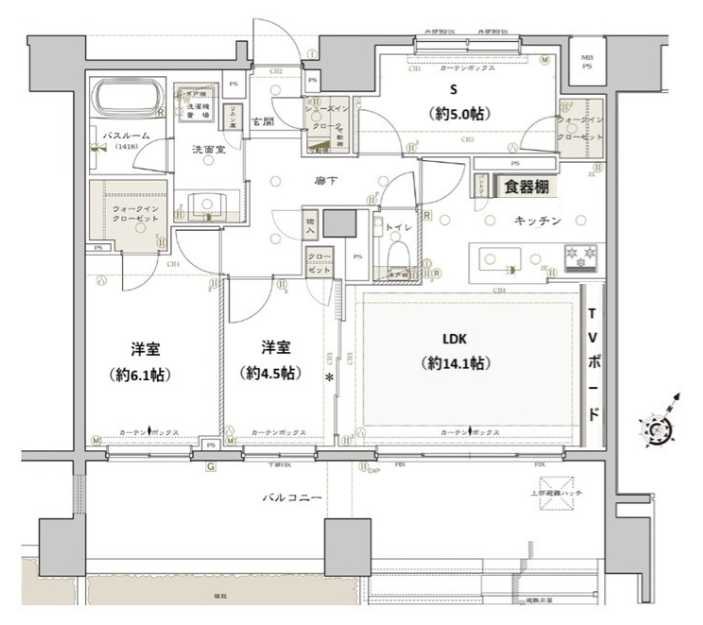 クリオレジダンス横濱ザマークス  間取り