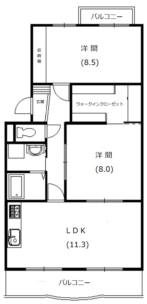 ピアンテ四ツ池 間取り