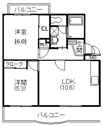 メディオ初生弐番館 間取り