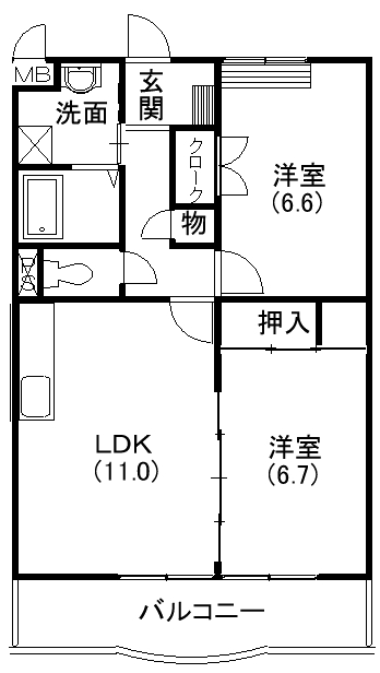 ガーデンロゼ弁天 間取り