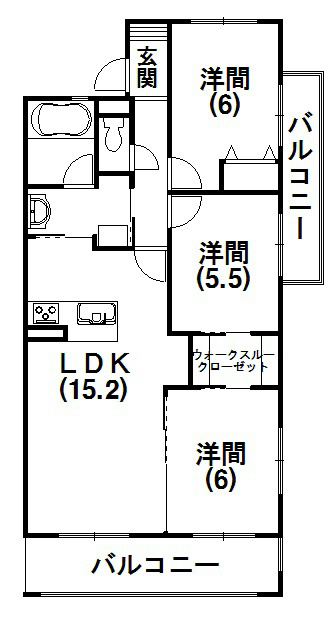 グラン　ルフレ蜆塚 間取り