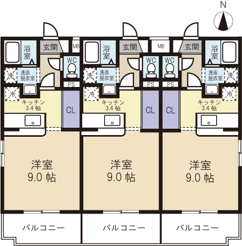 グランストーク立野 間取り