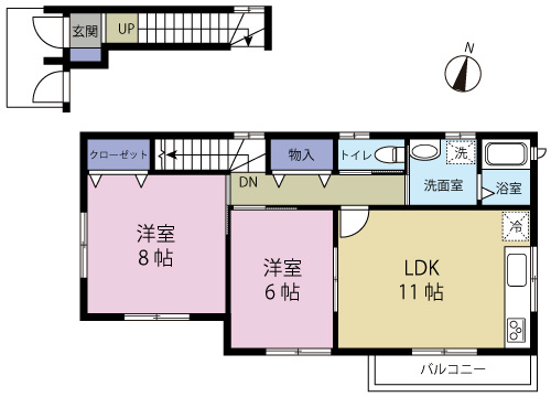 ソーラーハイツB 間取り