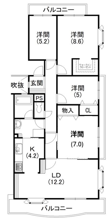 ドルチェ広沢 間取り