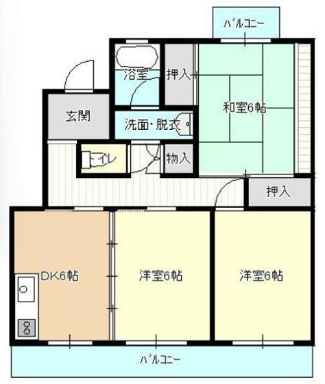 パレス富塚 間取り