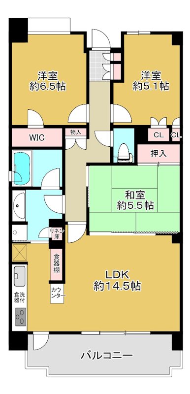 サンクレイドル南浦和コンフラット 間取り