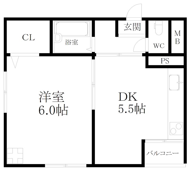 エクセル新開コーポ 間取り
