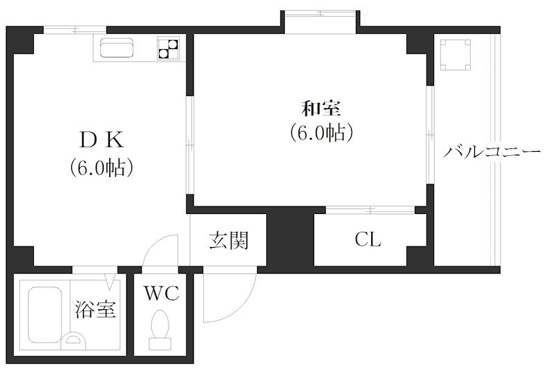 ロジュマン天下茶屋  間取り