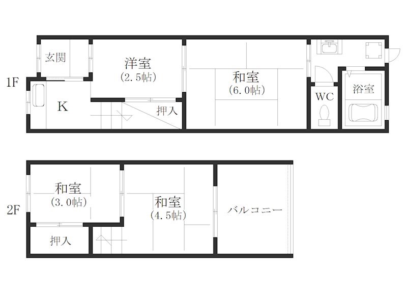 天神ノ森1丁目借家 間取り