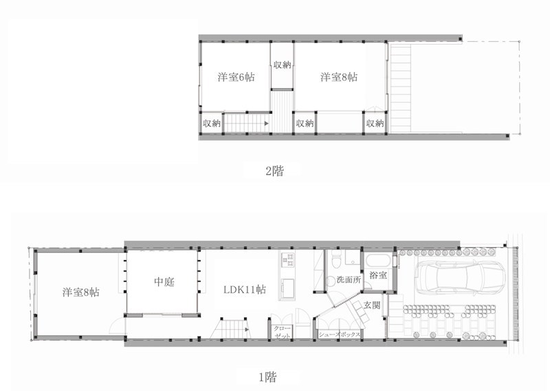 清水丘1丁目戸建賃貸 間取り