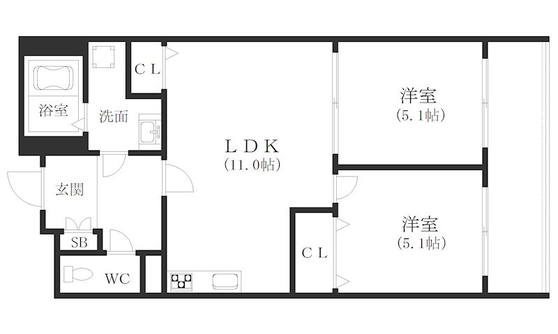 大阪府大阪市西成区千本南１丁目 間取り