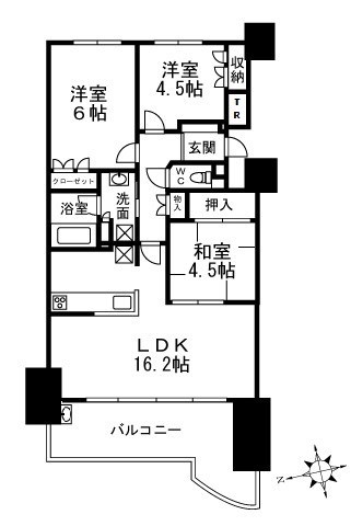 パークシティ大阪サウスガーデンズコート 間取り