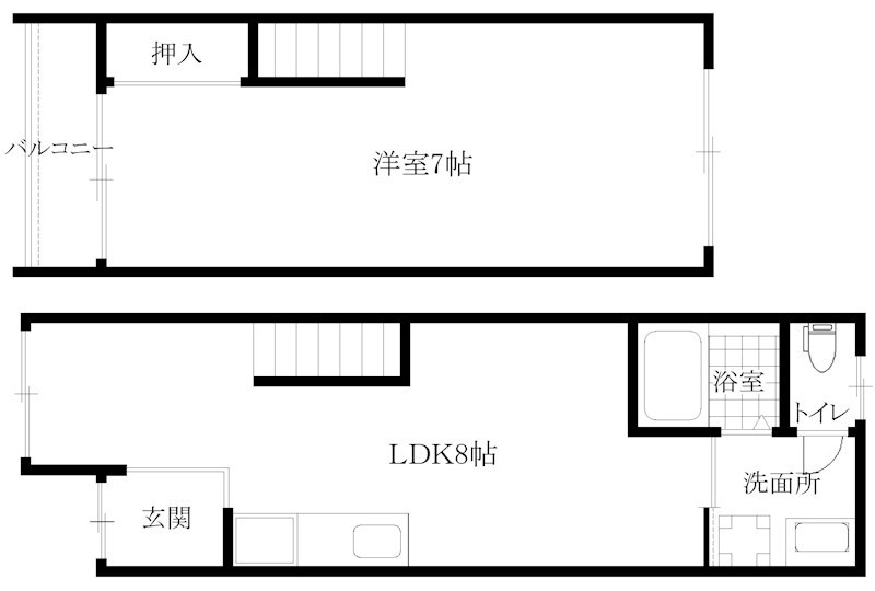 清水丘2丁目戸建賃貸 間取り