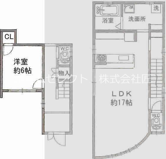 大国町シェアハウス 間取り