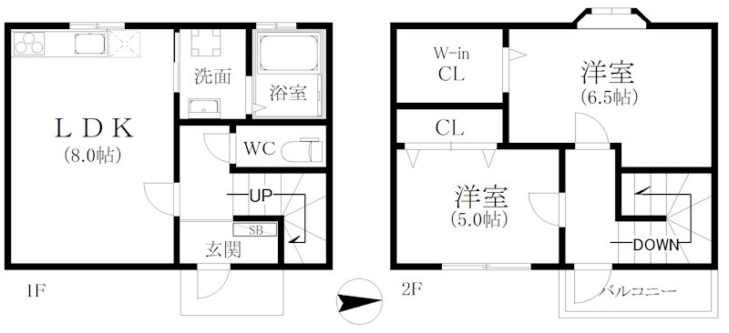 梅南3丁目戸建賃貸 間取り