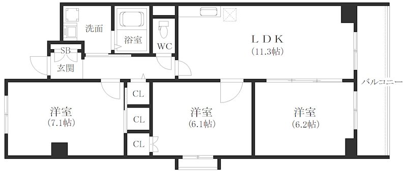 パティオ北加賀屋　北棟 間取り