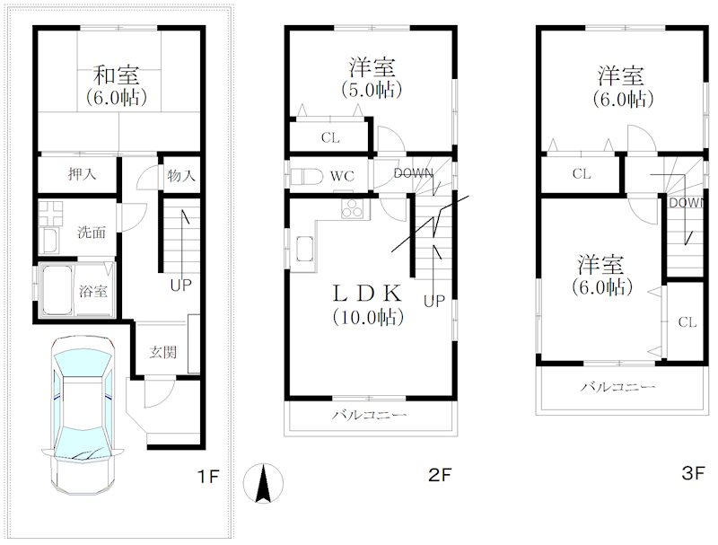 大阪府大阪市住吉区遠里小野３丁目 間取り