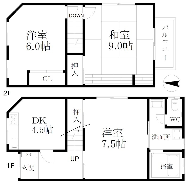 西住之江3丁目戸建賃貸 間取り