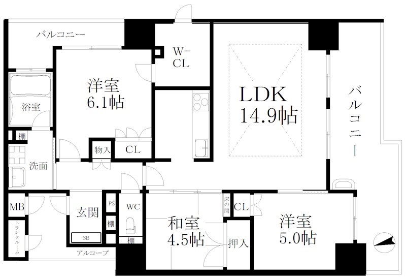 リビオセルサス粉浜 間取り