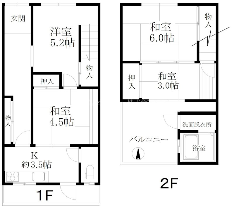 松2丁目貸家 間取り