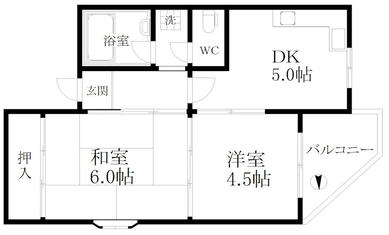 グランドヒルズ玉出 間取り