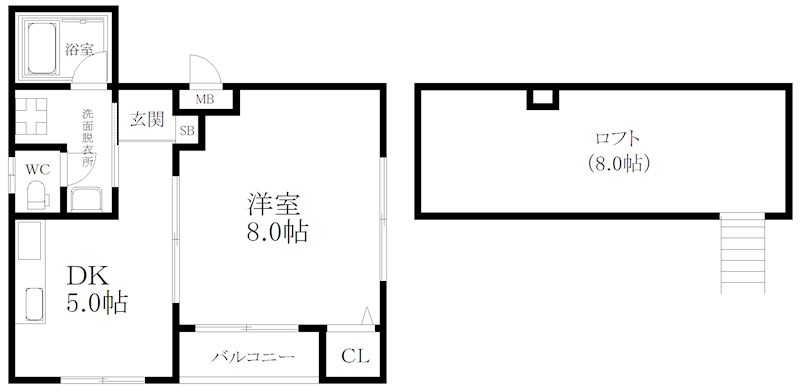 アイクロスAM北加賀屋 間取り