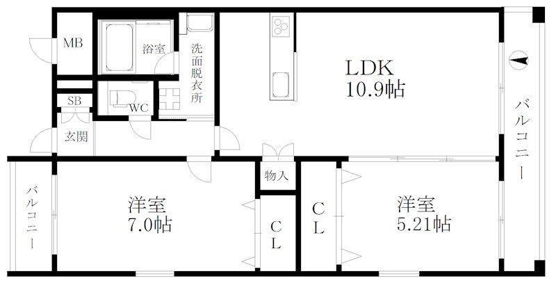 アイリット東粉浜 間取り