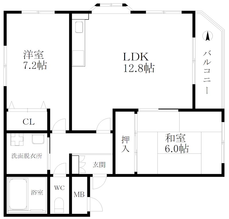 エクレール帝塚山 間取り