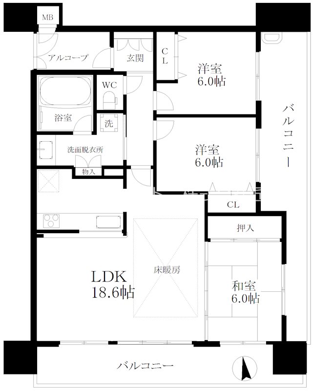 エスリード住之江公園 間取り