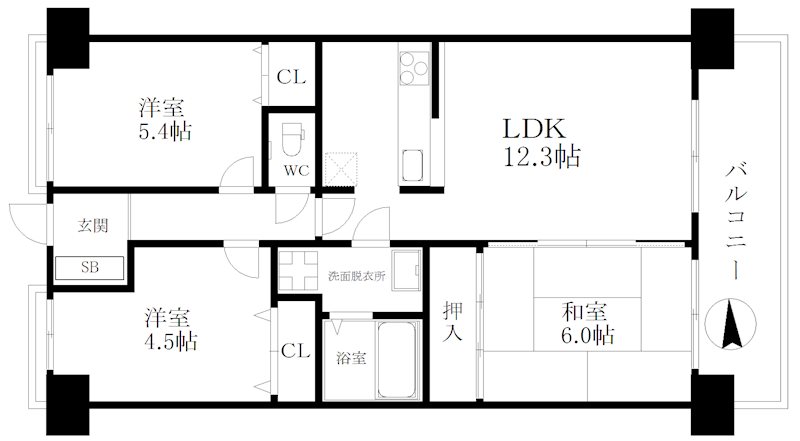 アドリーム北加賀屋パークピア 間取り