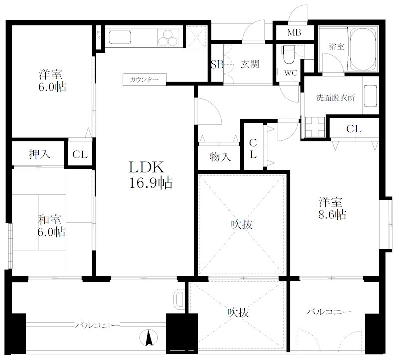 ルグランデ住吉南 間取り