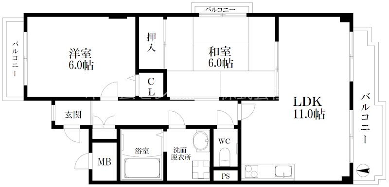 メゾン琵琶 間取り