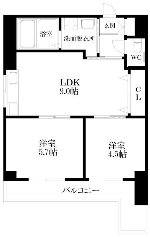 エレガントライフ岸里 間取り